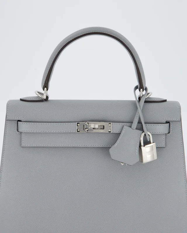 Hermès Kelly 25 Sellier Bag in Grey Leather from Sellier, photo 16 of 21