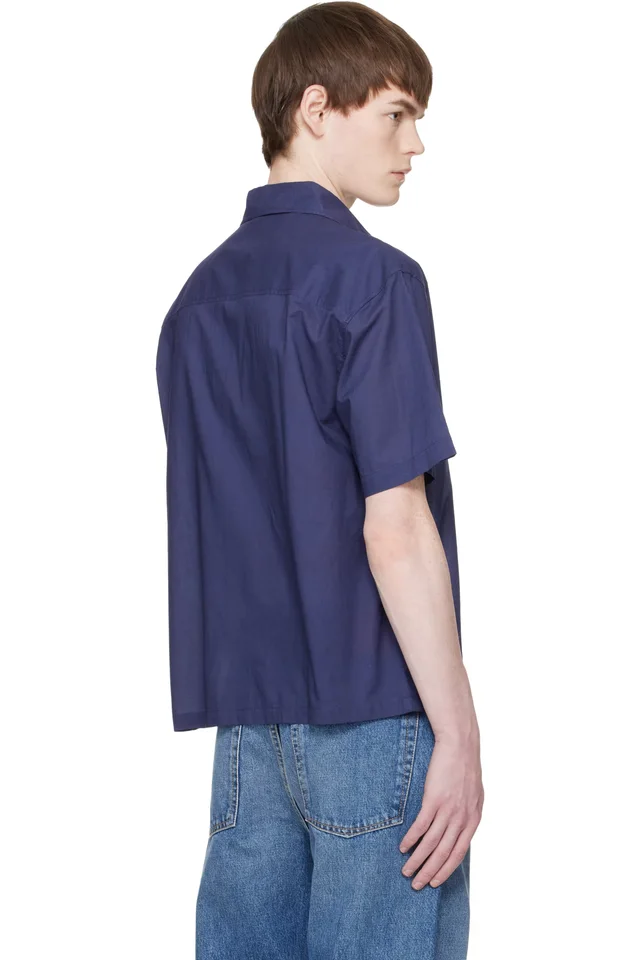 Carne Bollente Navy Sadao Hasegawa 'In Blue' Shirt, photo 3 of 4 from SSENSE