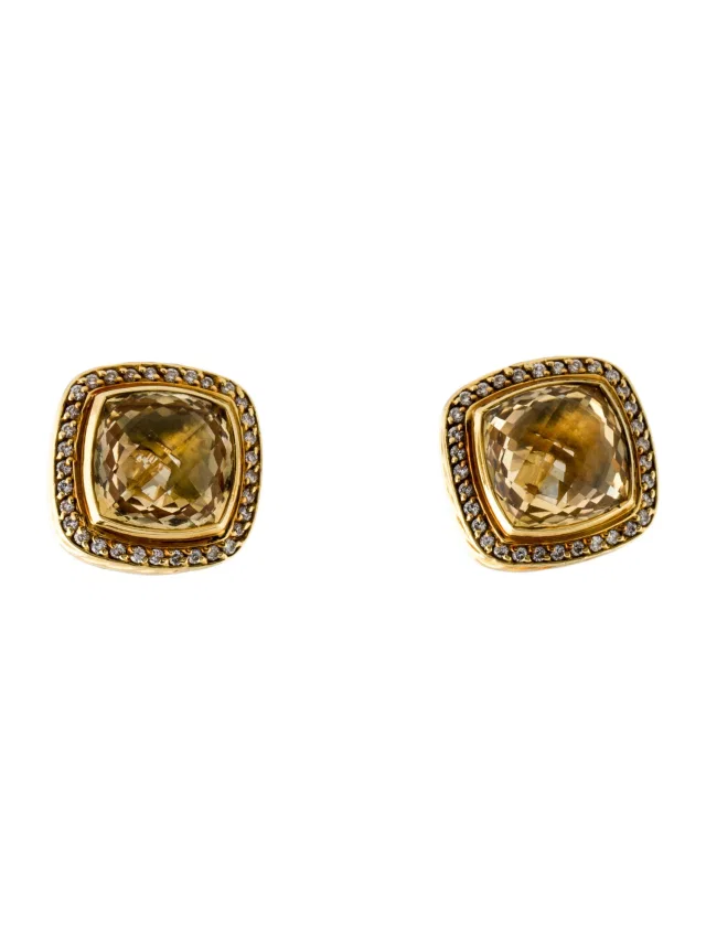 David Yurman 18K Citrine & Diamond Albion Earclip Earrings in multicolor from The RealReal