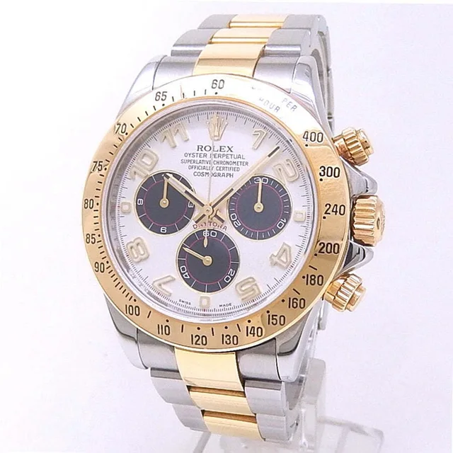 Rolex Daytona Chronograph Automatic Chronometer White Dial Mens Watch 116523 IBKAO in yellow|white|silver|gold|gray from Jomashop.com