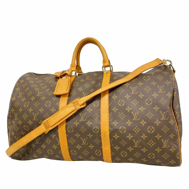 Louis Vuitton Boston Bag Monogram Keepall Bandouliere 55 Brown in Brown from The Reluxe