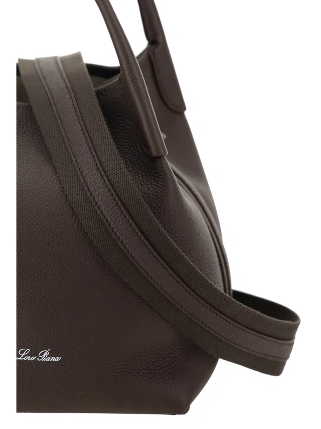 Loro Piana Shoulder Bag — Brown Calf Leather (bos Taurus) in Brown Calfskin from HEWI