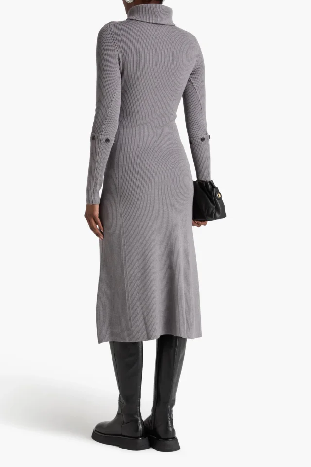 Proenza Schouler Ribbed-Knit Turtleneck Midi Dress, photo 3 of 4 from THE OUTNET