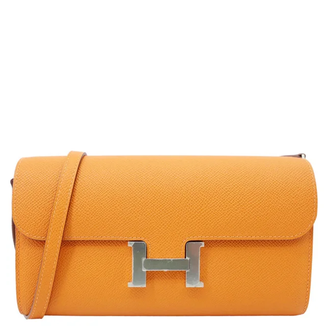 Hermès Constance To Go wallet Epsom Leather Long Wallet Orange in Orange Epsom leather from Dallas Designer Handbags