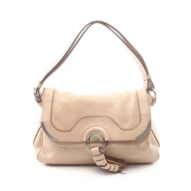 Celine Shoulder Bag Beige Leather in Beige Leather from The Reluxe