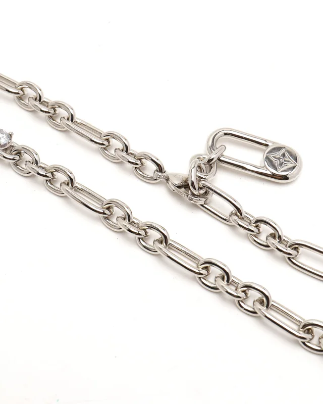 Louis Vuitton V Rhinestone Necklace from A Retro Tale, photo 5 of 5