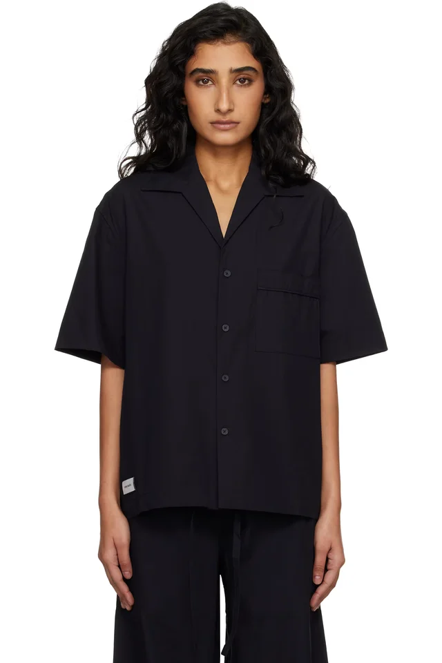 Entire Studios Black SS Pyjama Shirt, image 1 of 1 from SSENSE