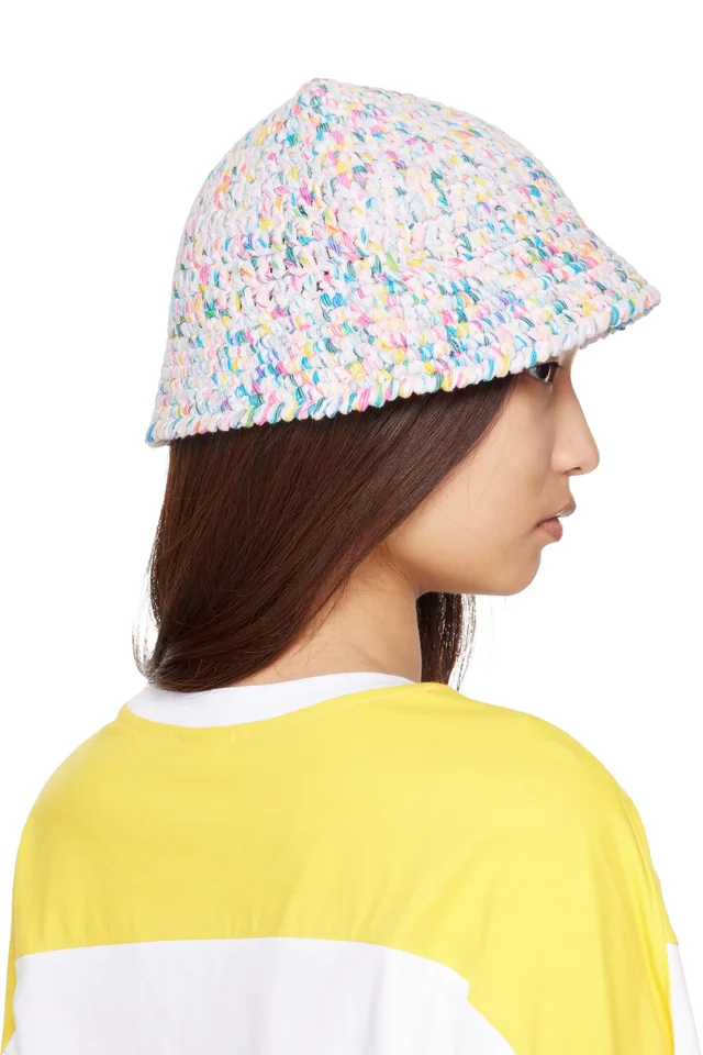 We11done Multicolor Crochet Logo Bucket Hat, photo 3 of 3 from SSENSE
