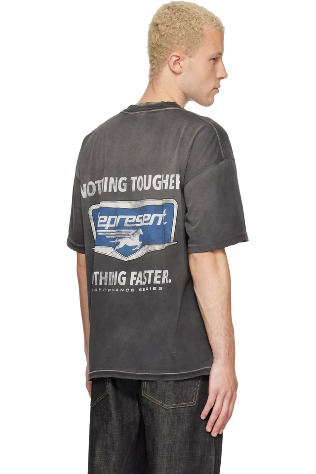 Represent Gray 'Nothing Faster' T-shirt, photo 3 of 4 from SSENSE