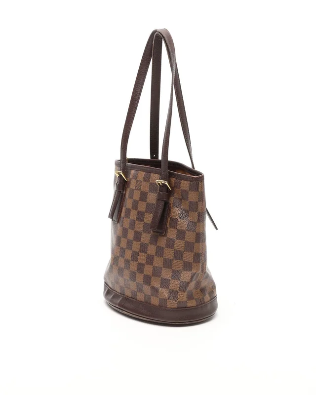 Louis Vuitton Damier Ebene Marais Bucket Bag in Brown Canvas from A Retro Tale, photo 3 of 12