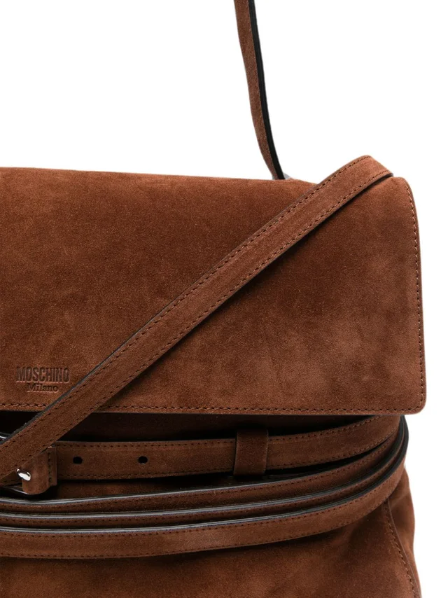Moschino belt-detail suede tote bag, photo 3 of 4 from SENSER