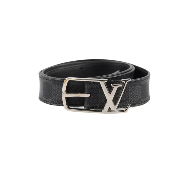 Louis Vuitton Initiales 30 MM Reversible Belt Damier Graphite in Grey Canvas from The Purse Affair