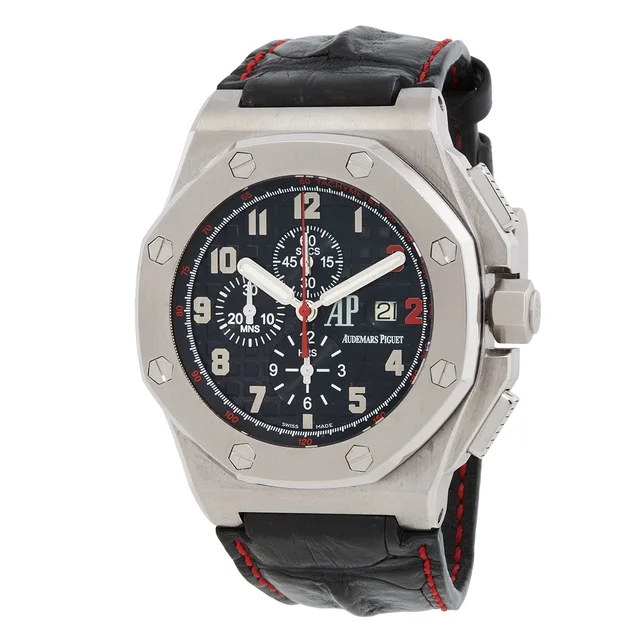 Audemars Piguet Royal Oak Offshore Shaquille O'Neal Chronograph Automatic Black Dial Mens Watch… in black Crocodile from Jomashop.com