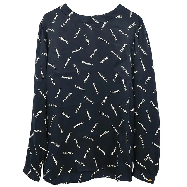 Chanel Top Black in Black from AMORE Vintage Tokyo