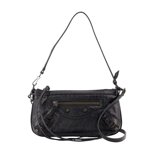 Balenciaga Le City Shoulder Bag — Black Lambskin in Black Lambskin from HEWI