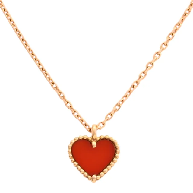 Van Cleef & Arpels 18K Sweet Alhambra Heart Necklace Yellow Gold in Yellow from VINTAGE QOO TOKYO