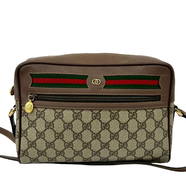 Brown Gucci GG Supreme Web Crossbody in Brown Coated canvas from Designer Revival, photo 1 of 1