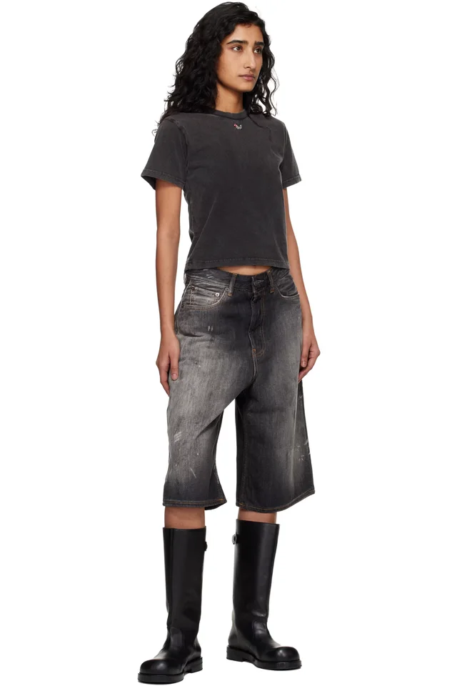 Ottolinger Black Pierced Fitted T-shirt, photo 4 of 4 from SSENSE