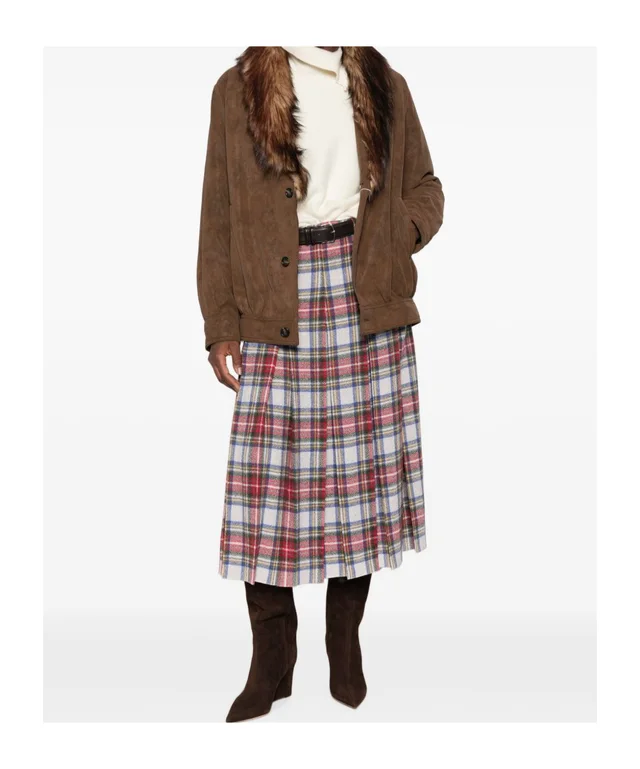 Mm6 Maison Margiela Pleated Long Skirt, photo 2 of 5 from SENSER