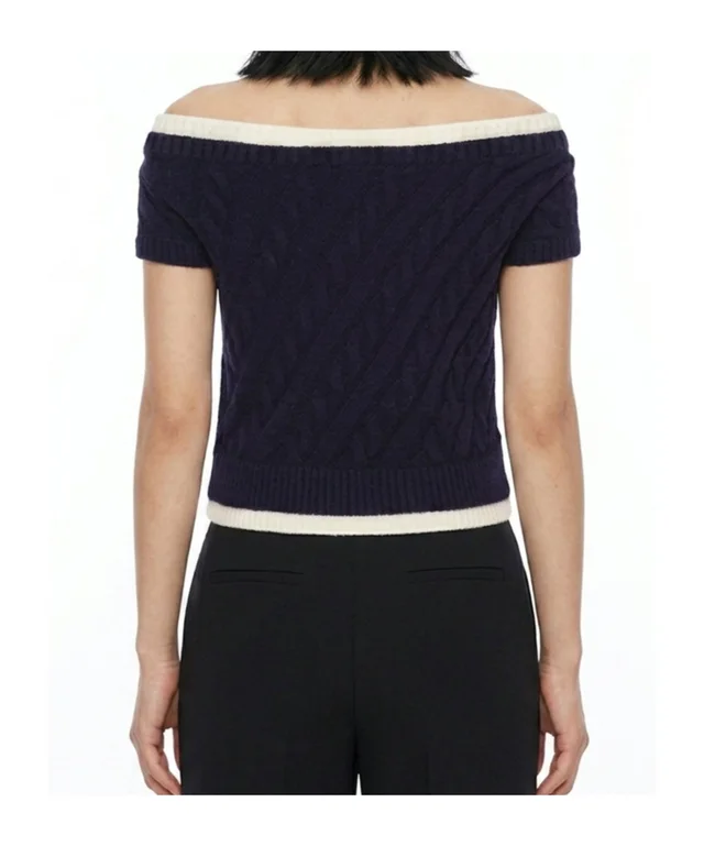 SHUSHU TONG bow-detail cable-knit sweater, photo 2 of 3 from SENSER
