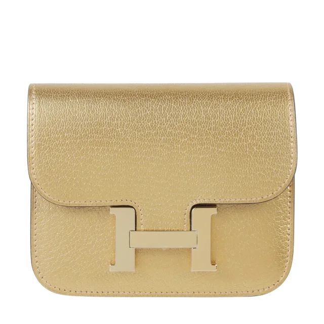Hermès Constance Slim Wallet Dore (Y9) from Ginza Xiaoma