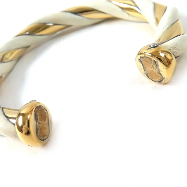 Hermès Twist SV925 Leather Bangle in Clear 925Silver from LuxUness, photo 6 of 9