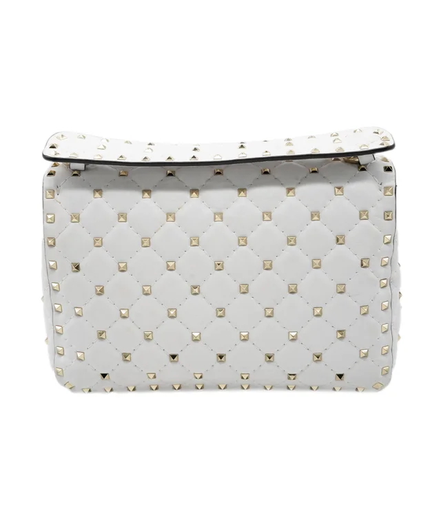 Valentino Garavani White Studded Crossbody Bag in White Leather from Luxury Promise, photo 2 of 2