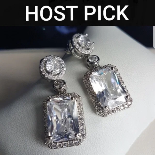 Swarovski Crystal Drop Earrings In Clear Silver Tone in silver|gray|white from Poshmark