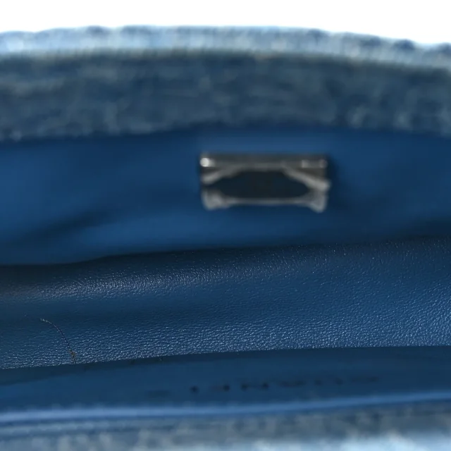 Chanel Quilted Mini Camellia Sweetheart Flap Blue in Blue Denim from FASHIONPHILE, photo 5 of 12
