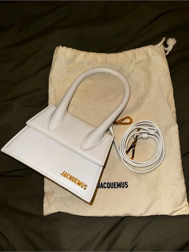 Jacquemus Mini Le Chiquito Moyen Bag in white Leather from Poshmark