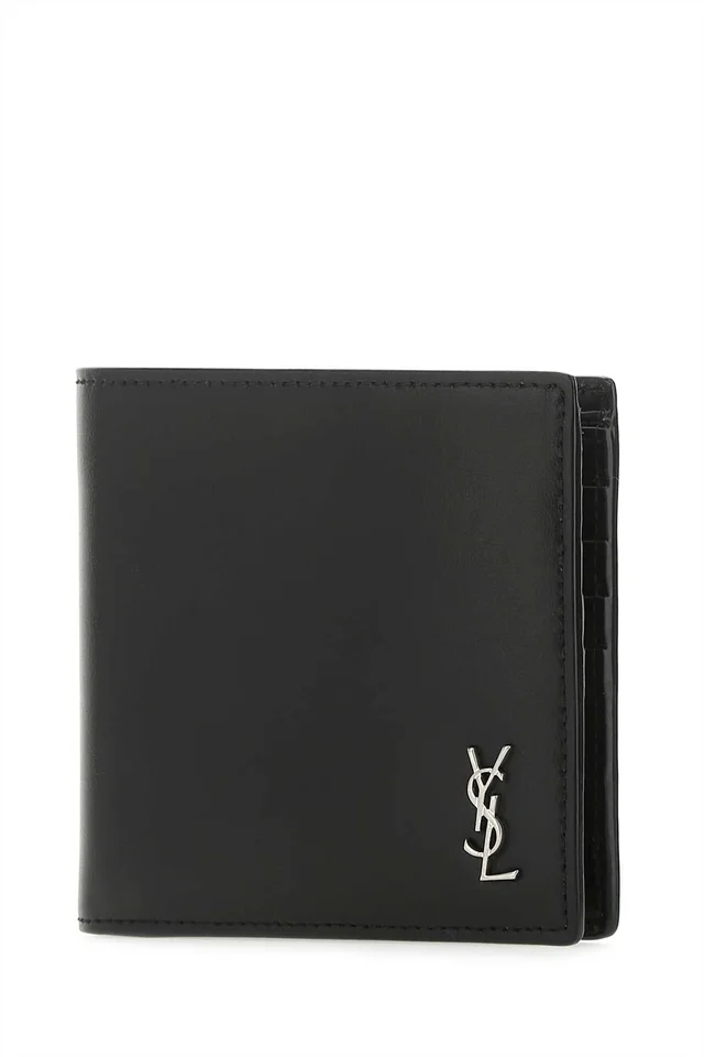 Saint Laurent Leather Wallet — Black Exterior in Black Leather from HEWI, photo 2 of 2