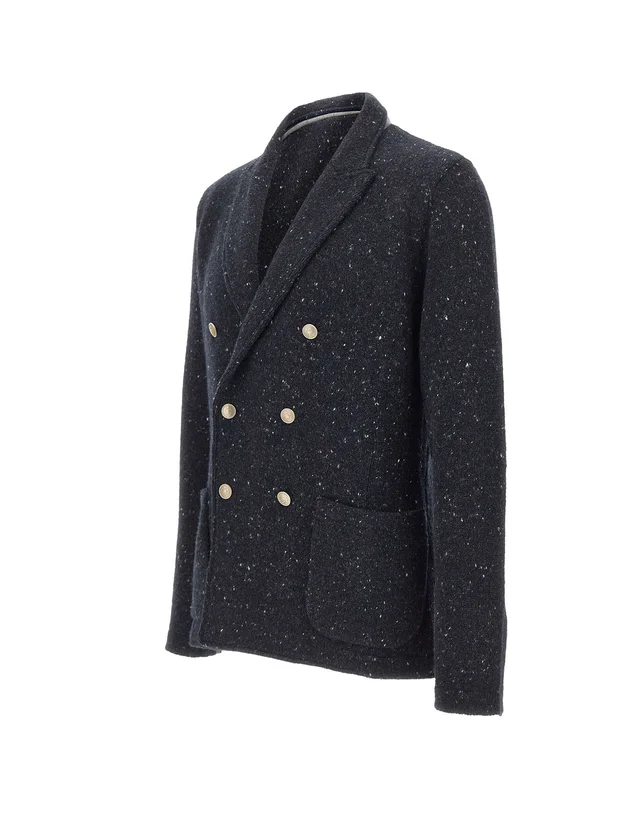 Eleventy double-breasted knit blazer, photo 2 of 5 from SENSER