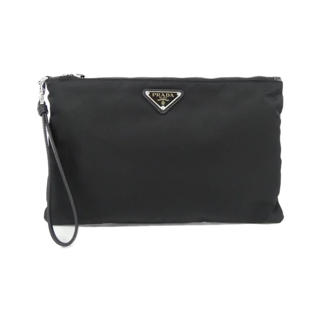 Prada 2NH006 Pouch in NERO / SILVER metal fittings TESSUTO / SAFFIANO from KOMEHYO