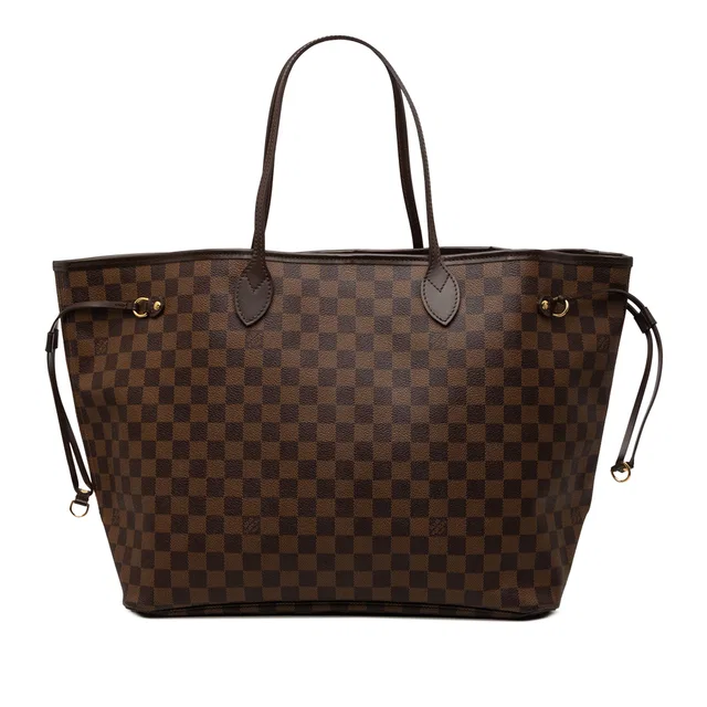 Brown Louis Vuitton Damier Ebene Neverfull GM Tote Bag in Brown Canvas from Designer Revival