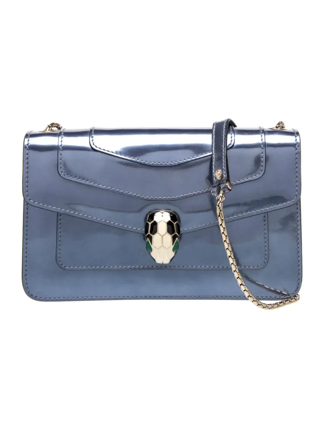 Bvlgari Patent Leather Serpenti Forever in blue Patent leather from The RealReal