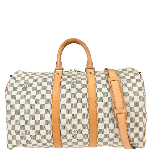 Louis Vuitton Damier Azur Keepall Bandouliere 45 Duffle Bag N48223 in Canvas from AMORE Vintage Tokyo