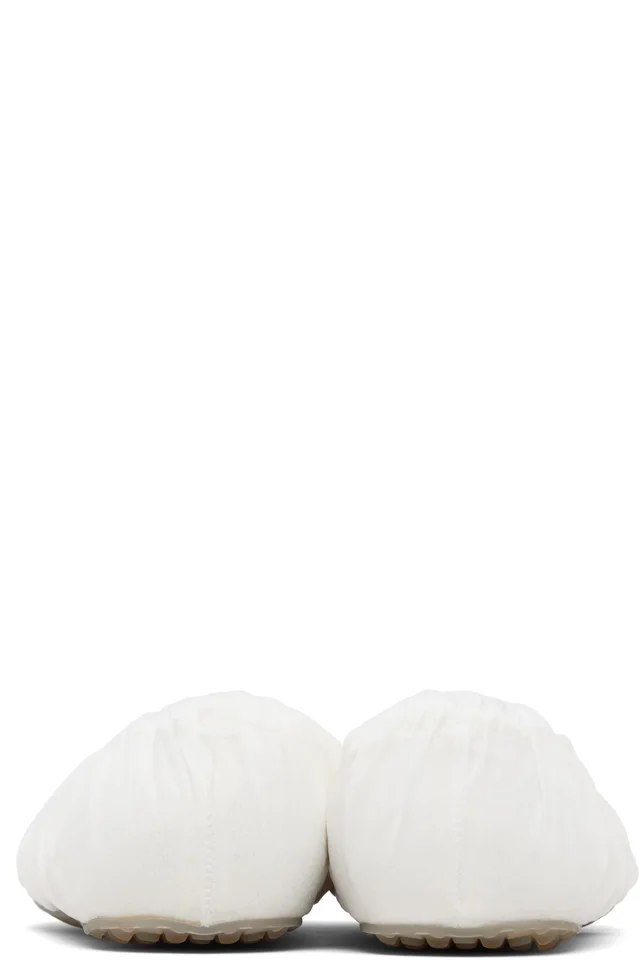 Maison Margiela White Layered Ballerina Flats, photo 2 of 4 from SSENSE
