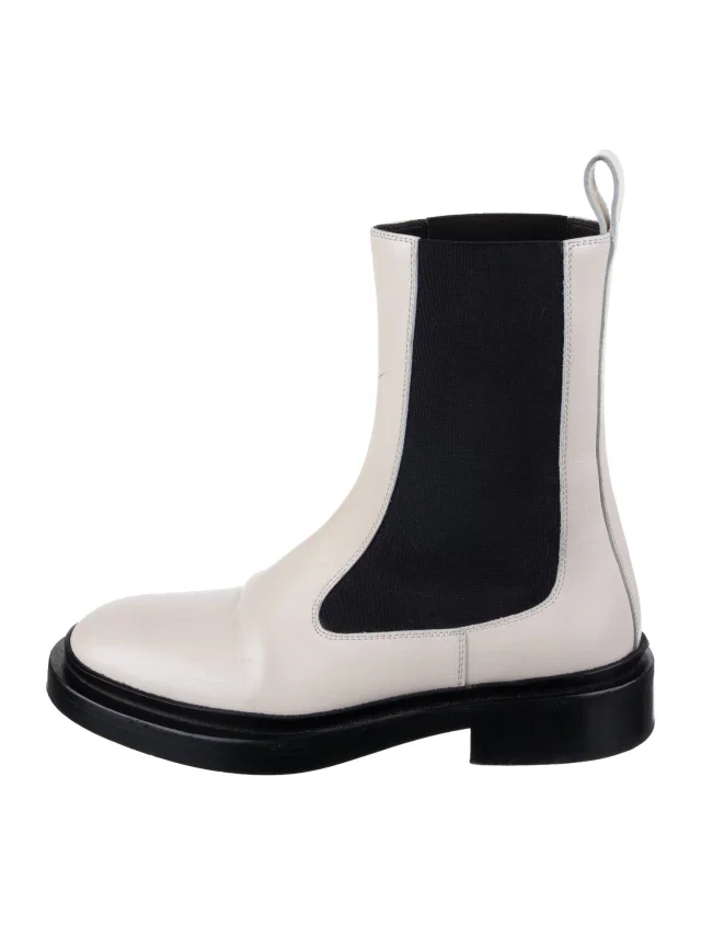 Jil Sander Leather Chelsea Boots in Leather from The RealReal
