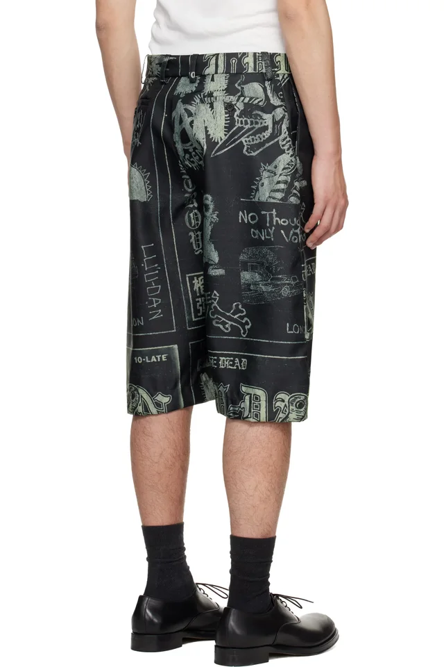 LU'U DAN Black Wide Leg Shorts, photo 3 of 3 from SSENSE