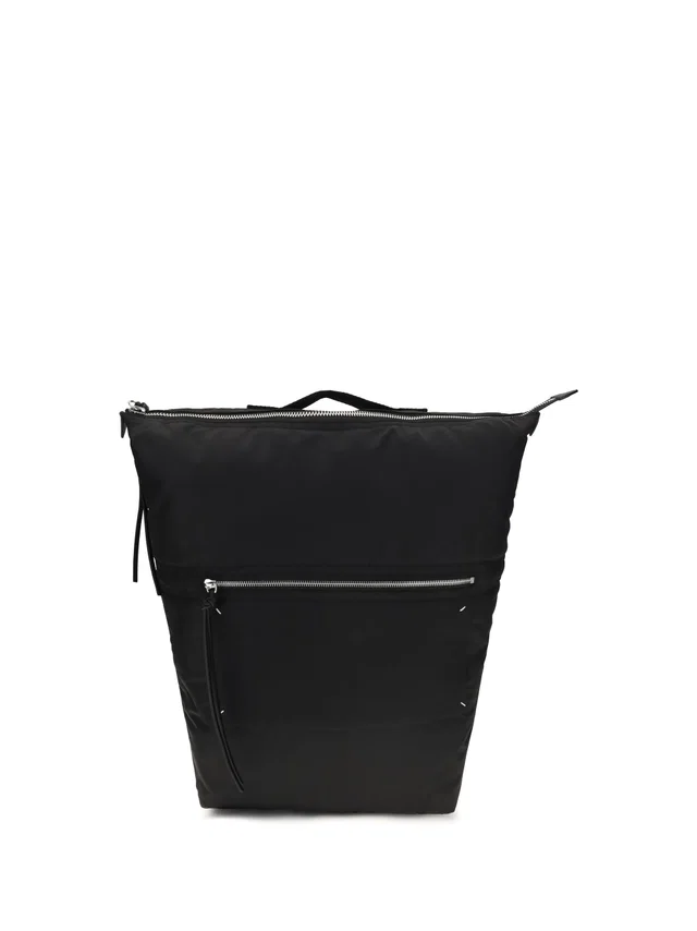 Maison Margiela Zip Line Backpack — Black Polyamide in Black Nylon from HEWI