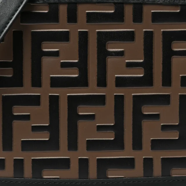 Fendi Vitello Century Bi-Color FF 1974 Embossed Mini Camera Case Maya Black in Black Calfskin from FASHIONPHILE, photo 8 of 11