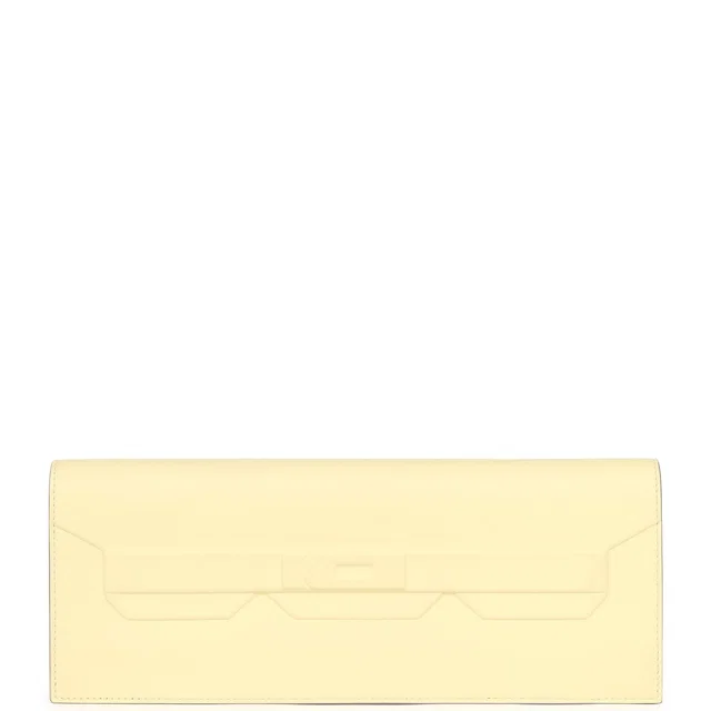 Hermès Shadow Birkin Clutch Jaune Milton Swift in Yellow Swift leather from Madison Avenue Couture