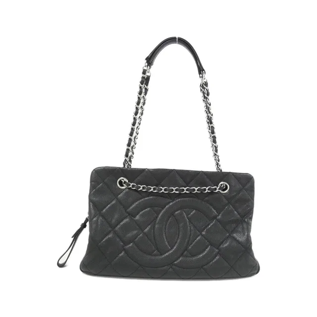 Chanel Shoulder Bag Black in Black Caviar leather from The Reluxe