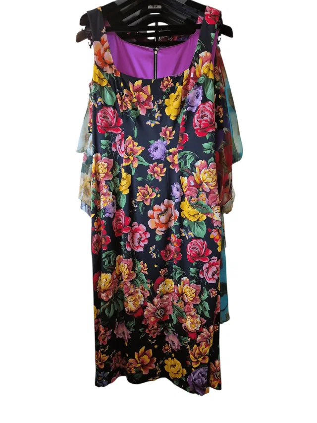 Dolce & Gabbana Dress Midi Multicolour Flowers from Luxury Promise