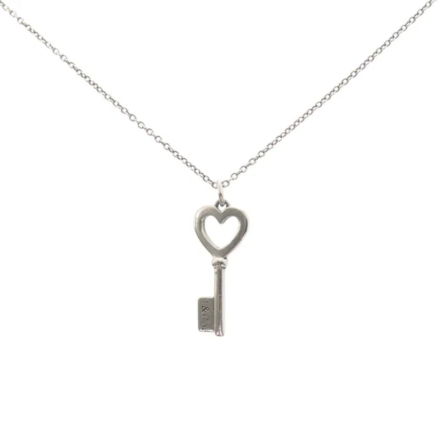 Tiffany & Co. Heart Key Necklace 925 Sterling Silver in Silver from The Reluxe
