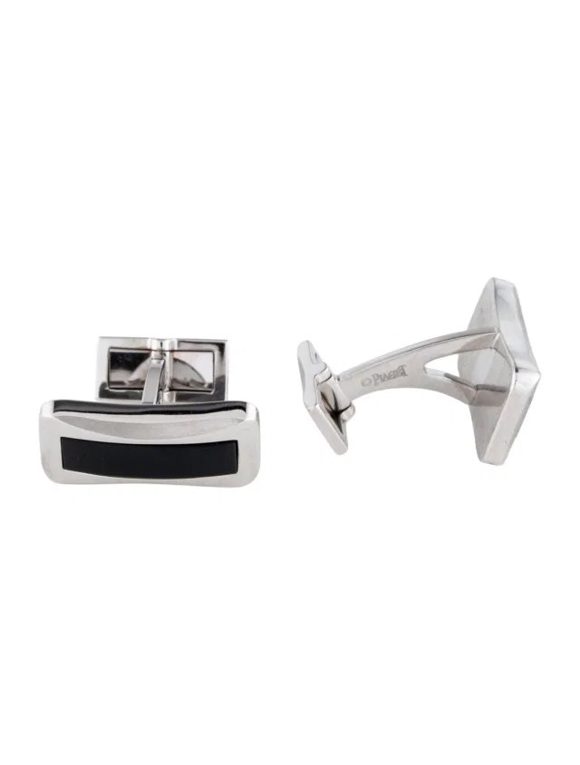 Piaget 18K Onyx Emperador Cufflinks in multicolor from The RealReal