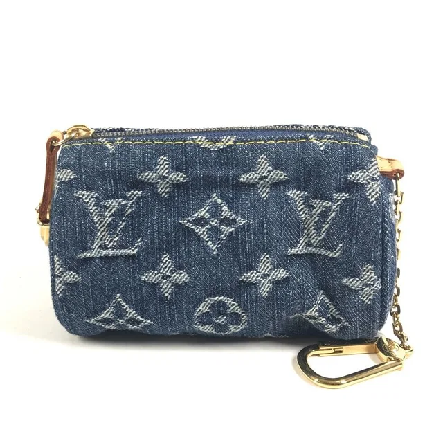 Louis Vuitton Pouch Trousse Speedy PM Monogram Denim Blue in Blue Denim from The Reluxe