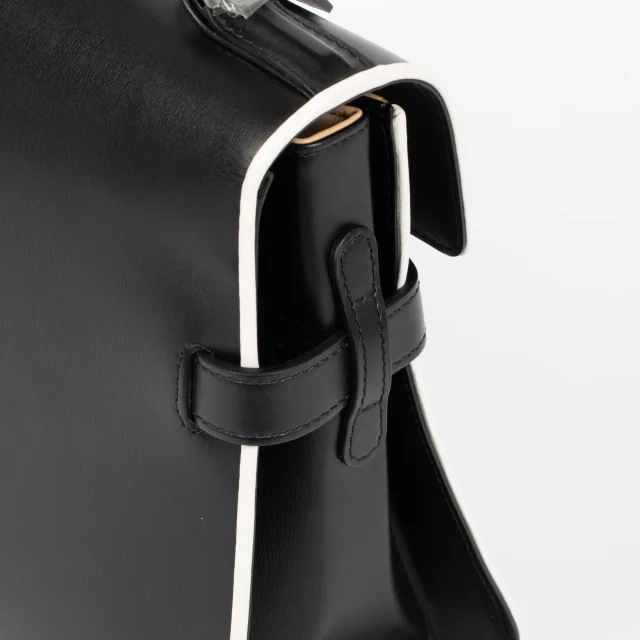 Delvaux Black/Ivory Tempête MM Illusion in Black Leather from Labellov, photo 7 of 8