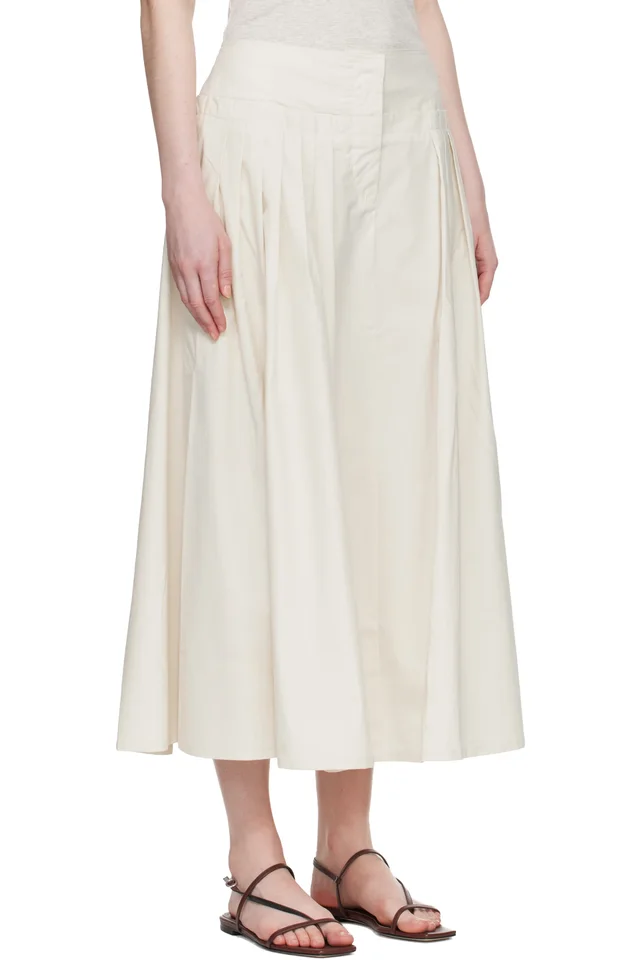 Studio Nicholson Off-White Agat Maxi Skirt, photo 2 of 4 from SSENSE