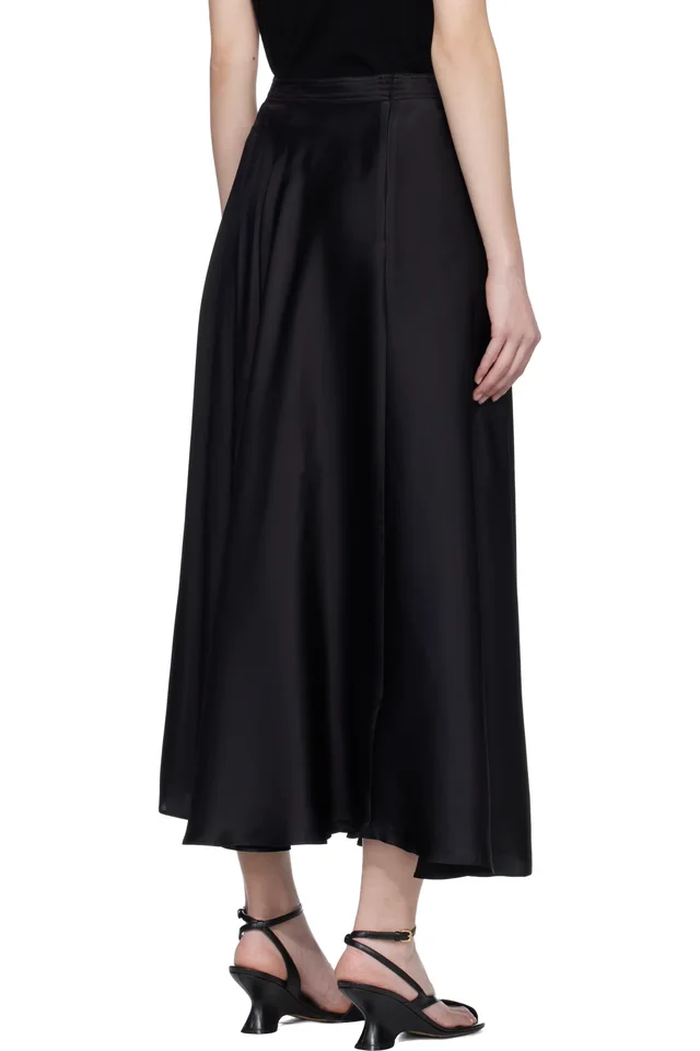 ANINE BING Black Christina Midi Skirt, photo 3 of 4 from SSENSE